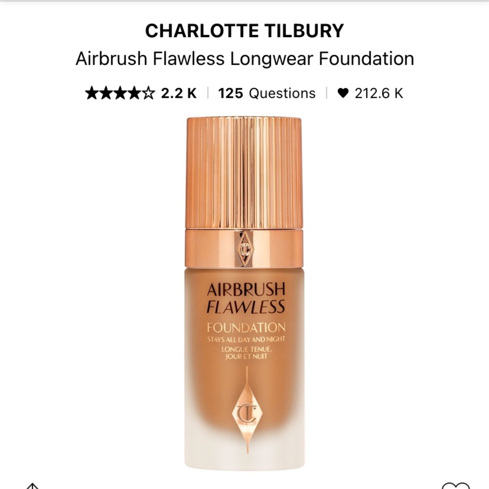 Airbrush Flawless Foundation
CHARLOTTE TILBURY